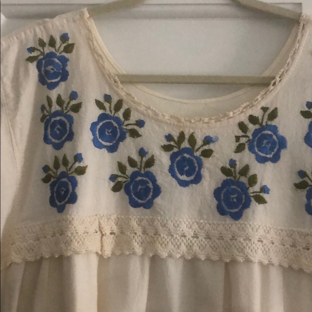 Vintage embroidered floral dress